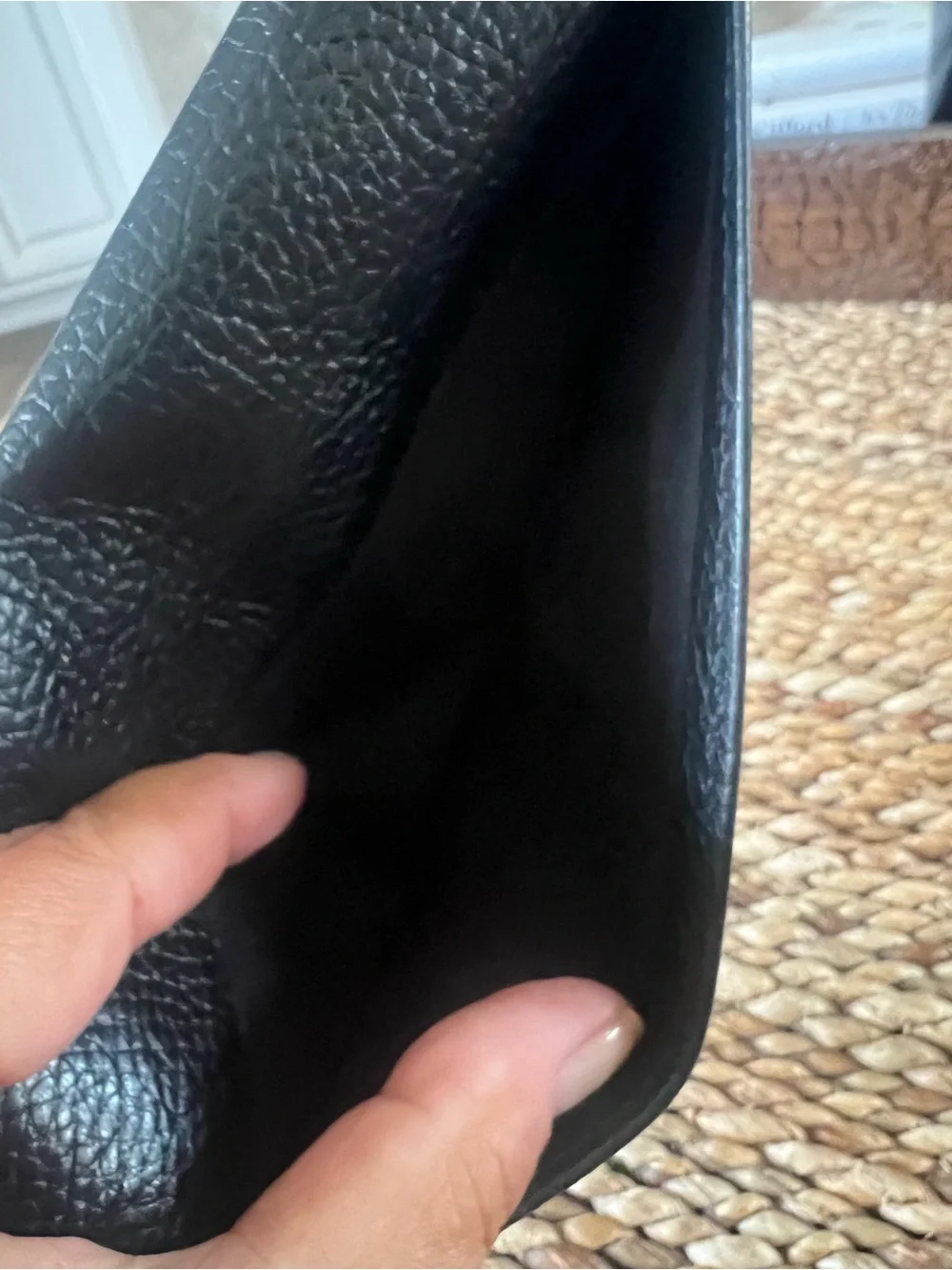 See by Chloé Black Grained Leather Lizzie Long Wallet Gold Hardware